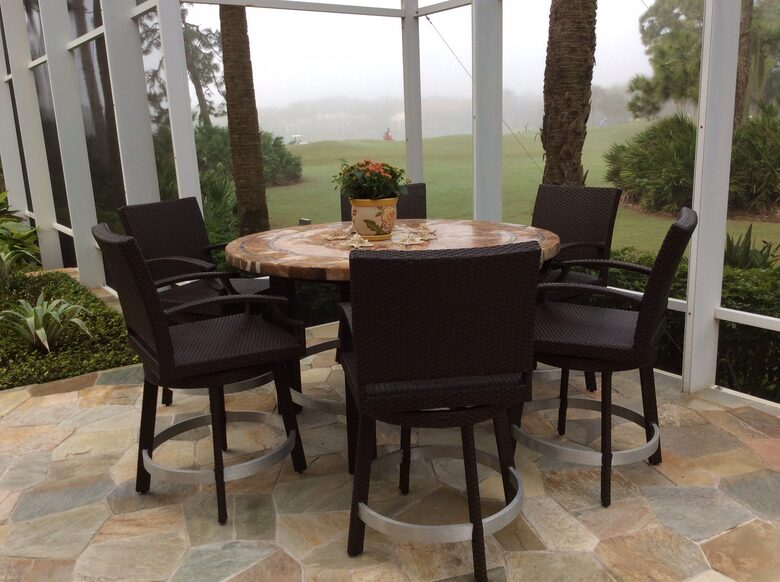 Bonita Bay Estate Home with glass walled dining room overlooking 10,000 gallon pond. - Bonita Springs, Florida