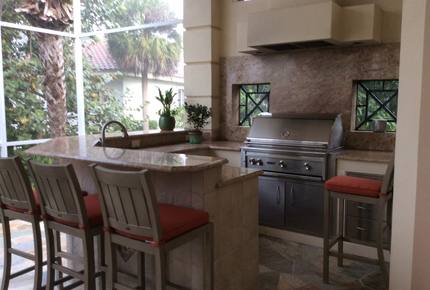 Bonita Bay Estate Home with glass walled dining room overlooking 10,000 gallon pond. - Bonita Springs, Florida