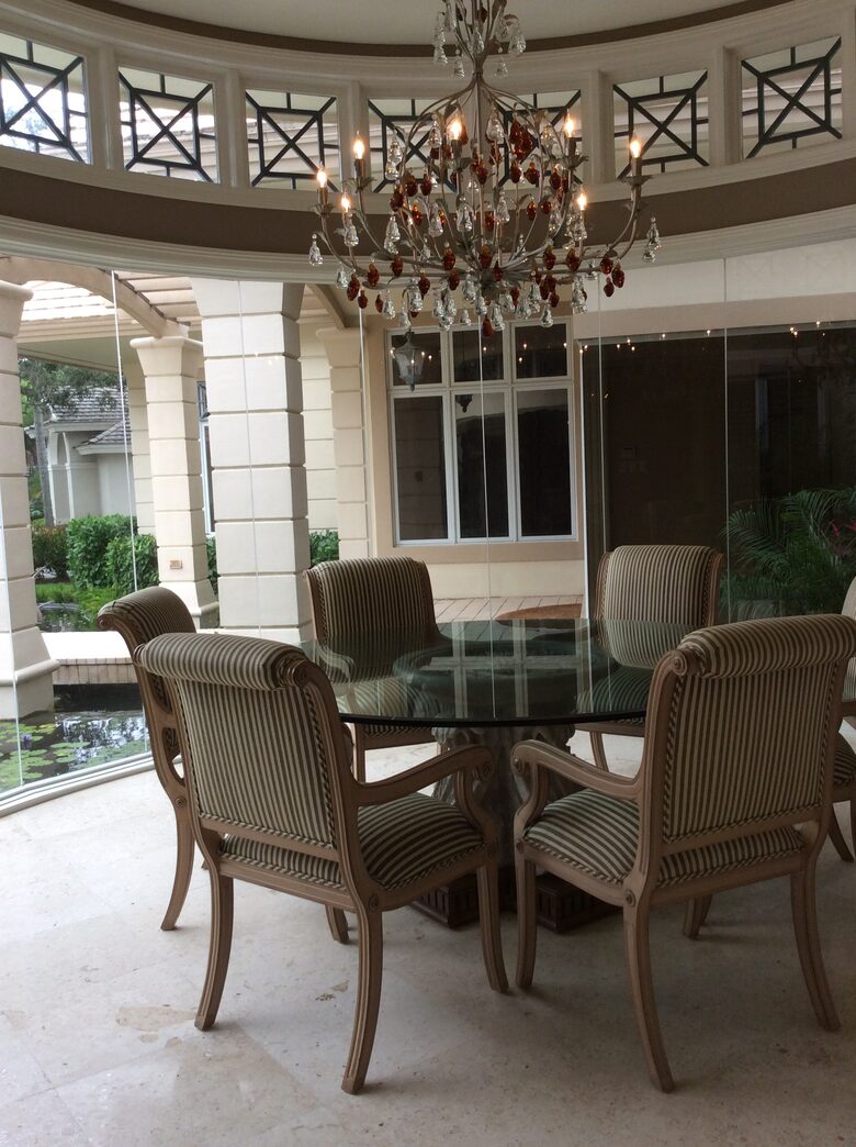 Bonita Bay Estate Home with glass walled dining room overlooking 10,000 gallon pond. - Bonita Springs, Florida