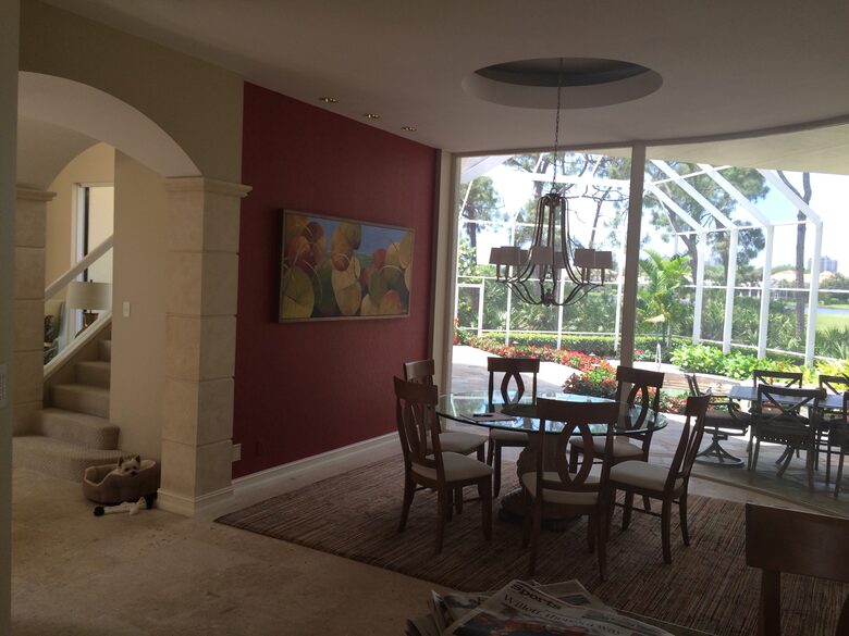 Bonita Bay Estate Home with glass walled dining room overlooking 10,000 gallon pond. - Bonita Springs, Florida