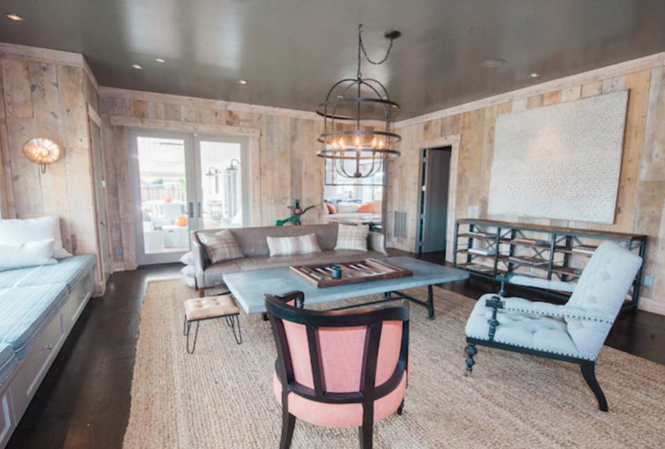 The main entry lounge area looking into the great room