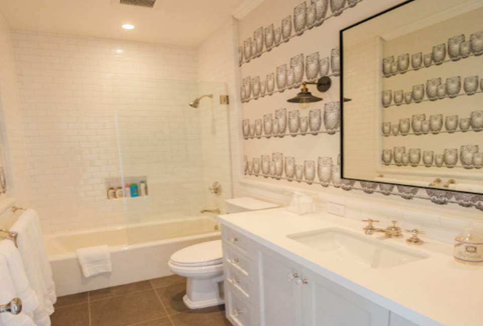 The bunk room bathroom.