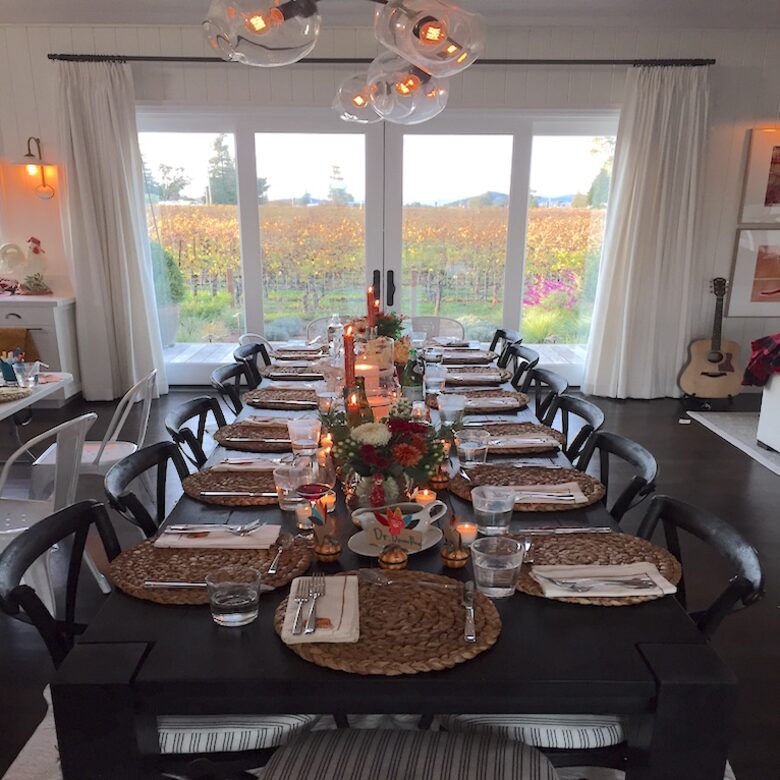 The dining table dressed for success!