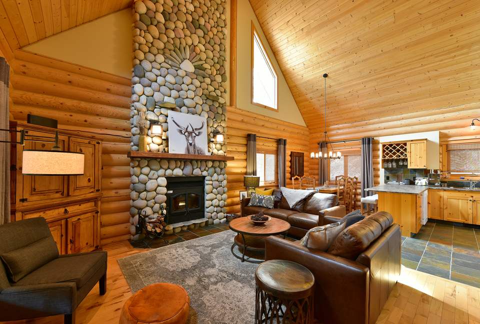 Family Room with view of Kitchen and Dining