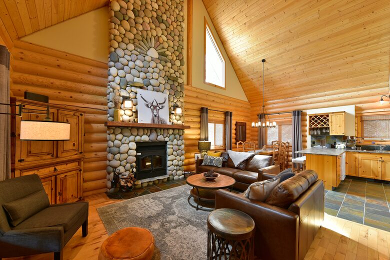 Family Room with view of Kitchen and Dining