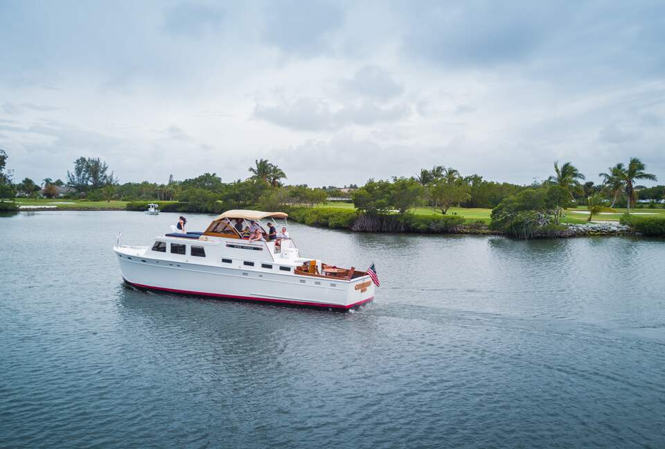 Kingfisher Luxury Yacht 50' Huckins Corinthian - 3 Day - 2 Night Weekend East Coast Cruise - Palm Beach, Florida