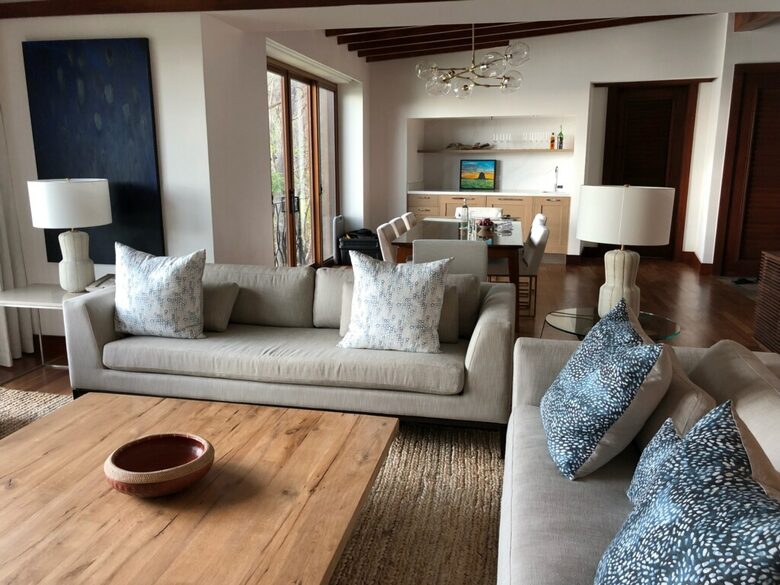 Living Room, Dining Room, and Wet Bar