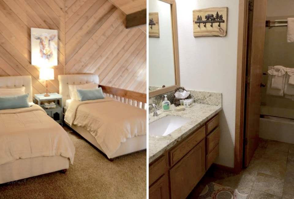 Open sleeping loft with 2 twin beds- bedroom # 4