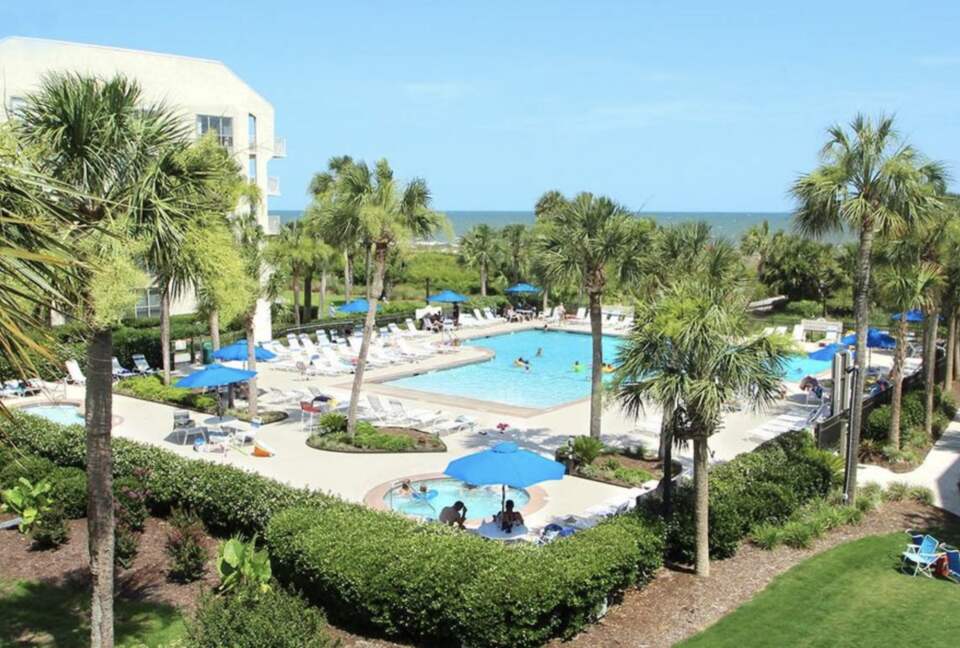 pool, baby pool and hot tub