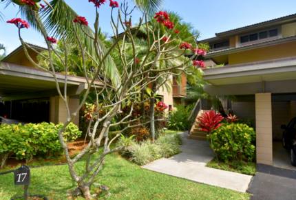 Entry way with assigned covered parking