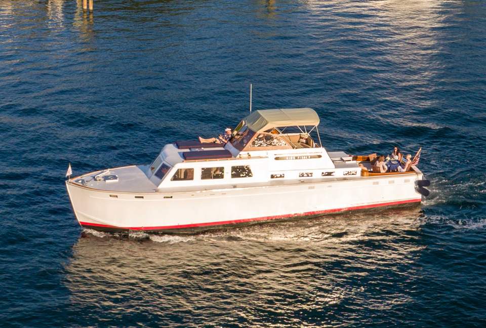 Kingfisher Luxury Yacht 50' Huckins Corinthian - 3 Day - 2 Night Weekend East Coast Cruise - Palm Beach, Florida