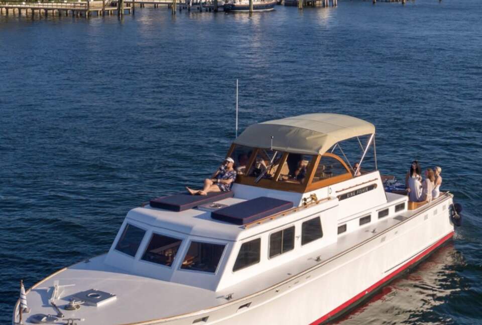 Kingfisher Luxury Yacht 50' Huckins Corinthian - 3 Day - 2 Night Weekend East Coast Cruise - Palm Beach, Florida