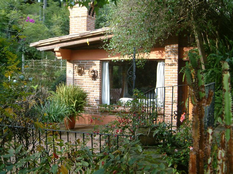 Outside Master Bedroom Terrace w/ garden + forest views