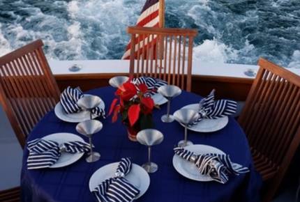 Kingfisher Luxury Yacht 50' Huckins Corinthian - 3 Day - 2 Night Weekend East Coast Cruise - Sag Harbor, New York