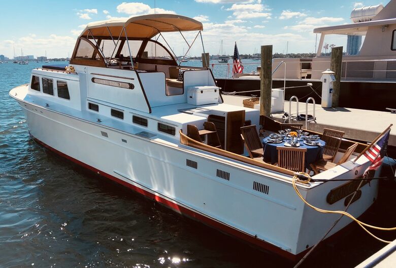 Kingfisher Luxury Yacht 50' Huckins Corinthian - 3 Day - 2 Night Weekend East Coast Cruise - Sag Harbor, New York