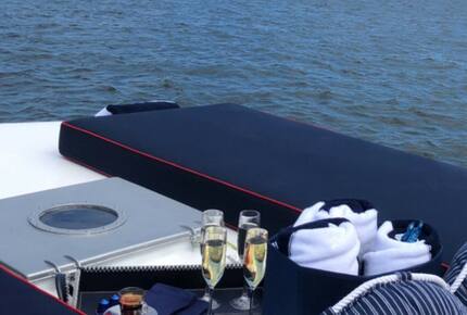 Kingfisher Luxury Yacht 50' Huckins Corinthian - 3 Day - 2 Night Weekend East Coast Cruise - Sag Harbor, New York
