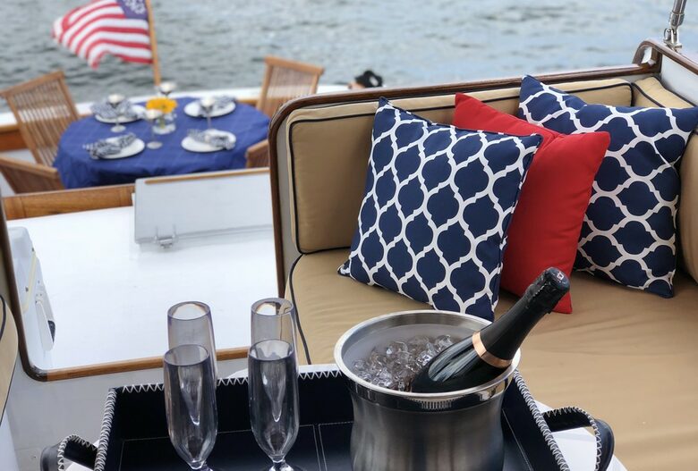 Kingfisher Luxury Yacht 50' Huckins Corinthian - 3 Day - 2 Night Weekend East Coast Cruise - Sag Harbor, New York