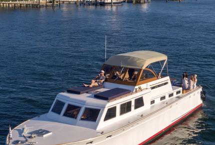 Kingfisher Luxury Yacht 50' Huckins Corinthian - 3 Day - 2 Night Weekend East Coast Cruise - Sag Harbor, New York