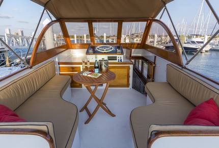 Kingfisher Luxury Yacht 50' Huckins Corinthian - 3 Day - 2 Night Weekend East Coast Cruise - Sag Harbor, New York