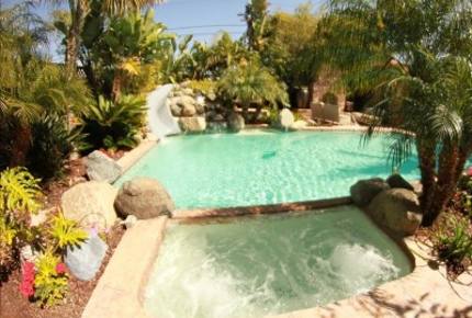 Tropical Estate with WaterFall Pool on The World's rated #1 Beach - Coronado, California