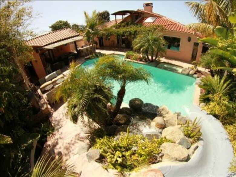 Tropical Estate with WaterFall Pool on The World's rated #1 Beach - Coronado, California
