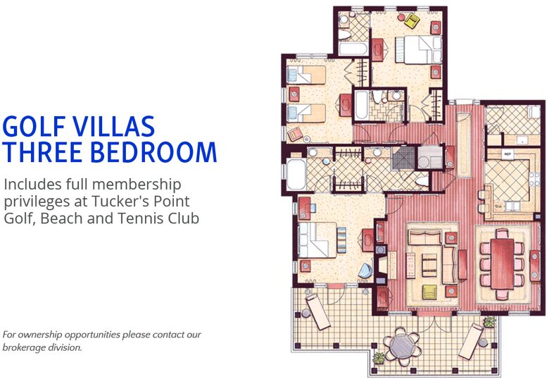 3 Bedroom at Rosewood Bermuda Golf Villas - Hamilton Parish, Bermuda