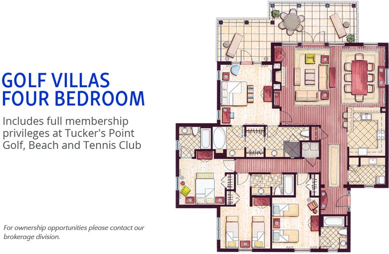 4 Bedroom at Rosewood Bermuda Golf Villas - Hamilton Parish, Bermuda