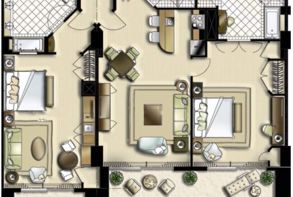 Luxury 2BR Suite at The Reef Atlantis - Paradise Island, Bahamas