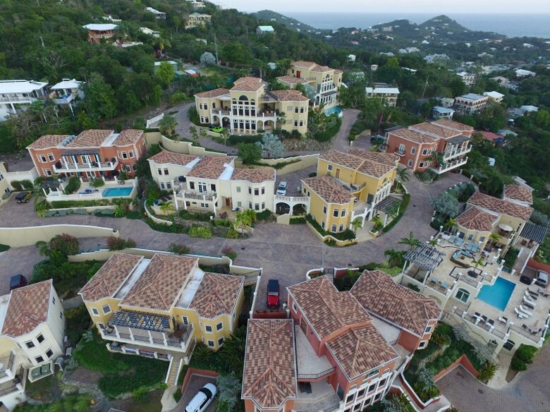 Home Exchange in St. John, USVI, arial view of property