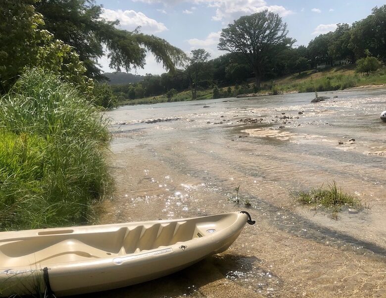Deep pools up & down river to kayak and fish