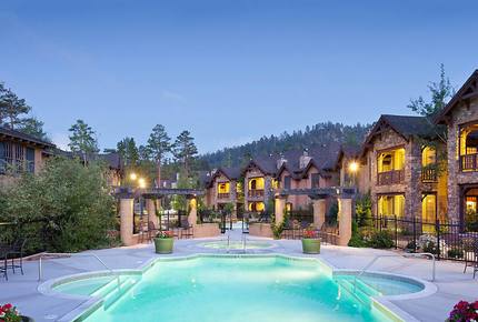 Home exchange in Big Bear Lake CA, resort pool at The Club at Big Bear