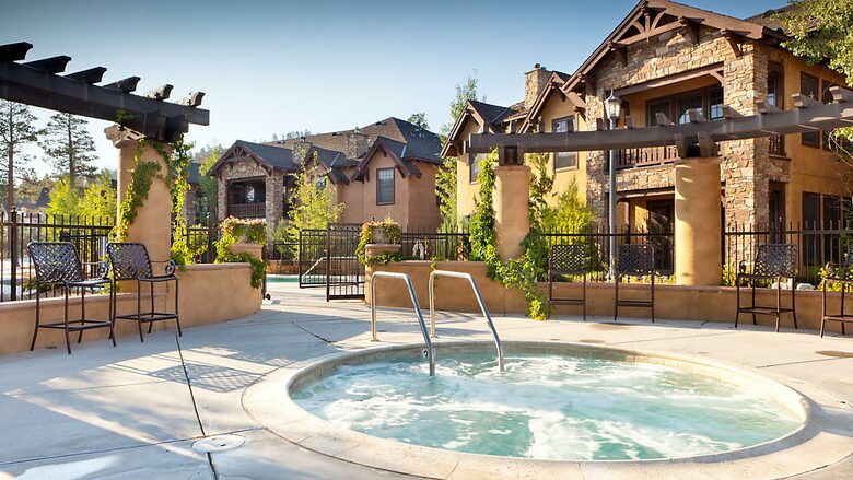 Home exchange at The Club at Big Bear Village, outdoor hot tub