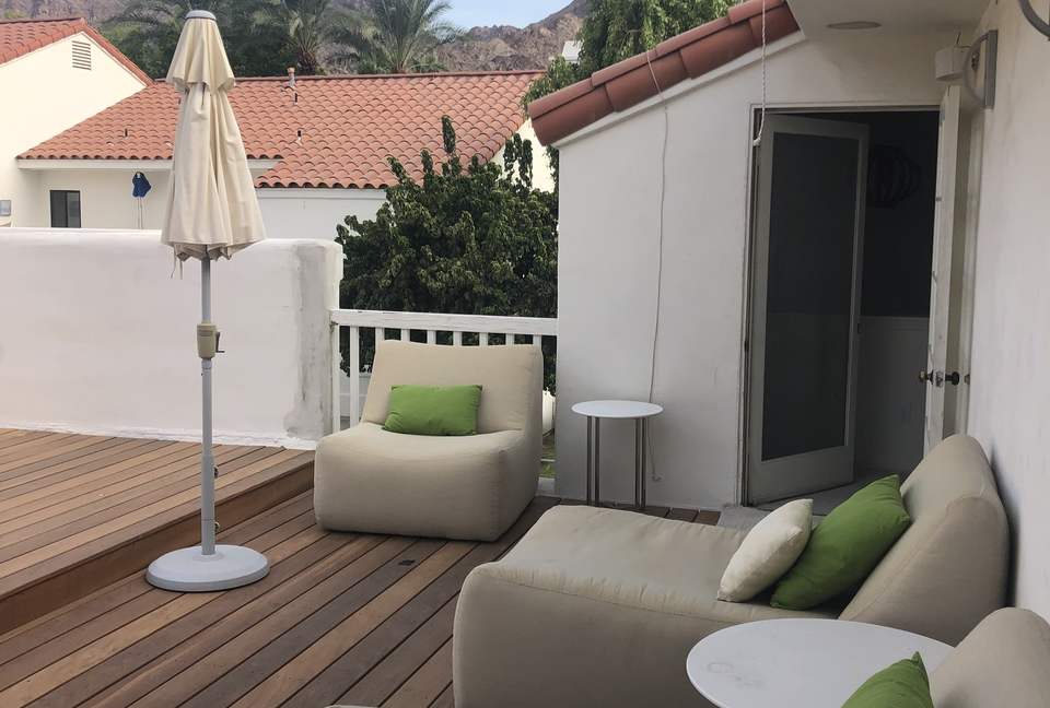 Roof deck lounge area