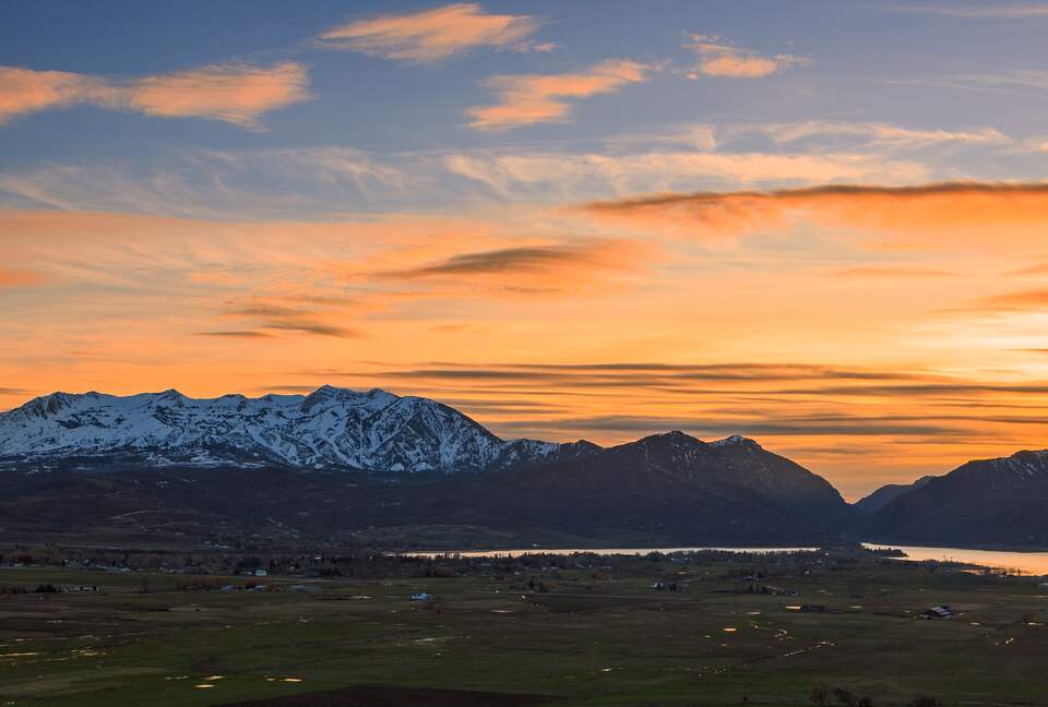 Sunset over Eden, Utah