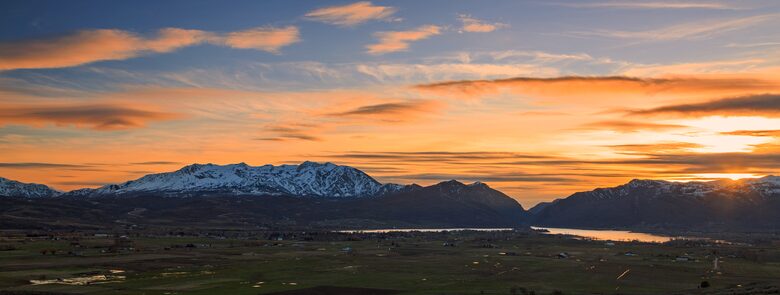 Sunset over Eden, Utah