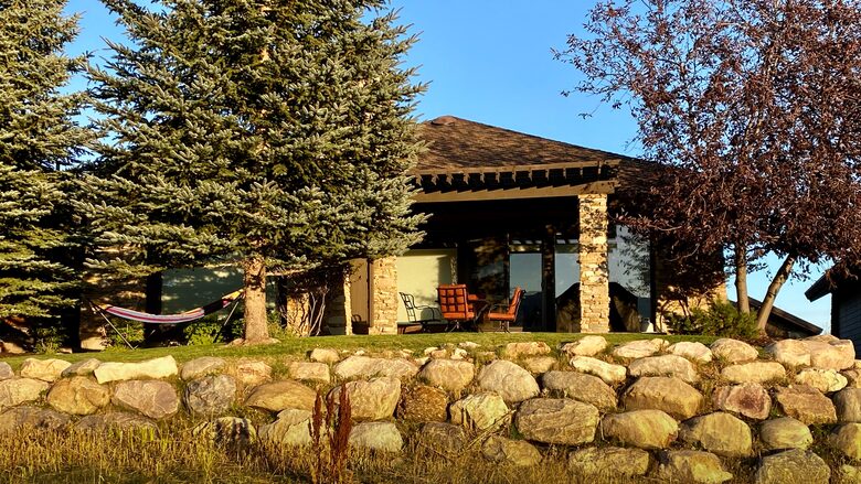 Exterior house and patio view