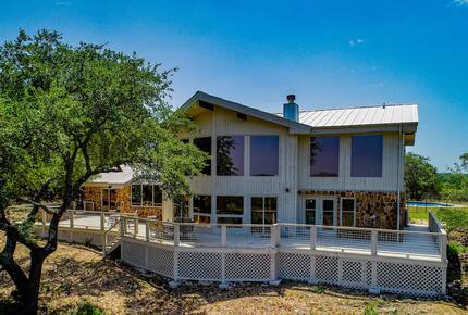 Exterior view of the Lodge with deck