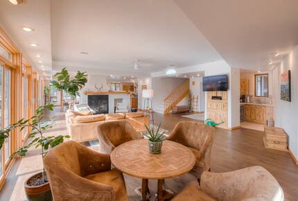 Home exchange in La Veta CO, card table in living room
