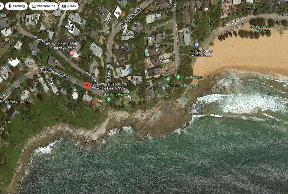 Enjoy the five minute walk to peaceful, sandy, Whale Beach