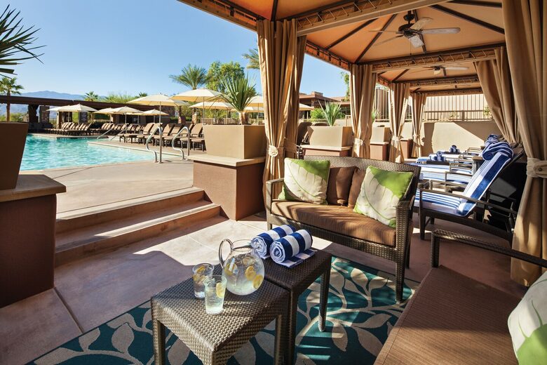 Home exchange at Westin Desert Willow Villas, poolside cabana