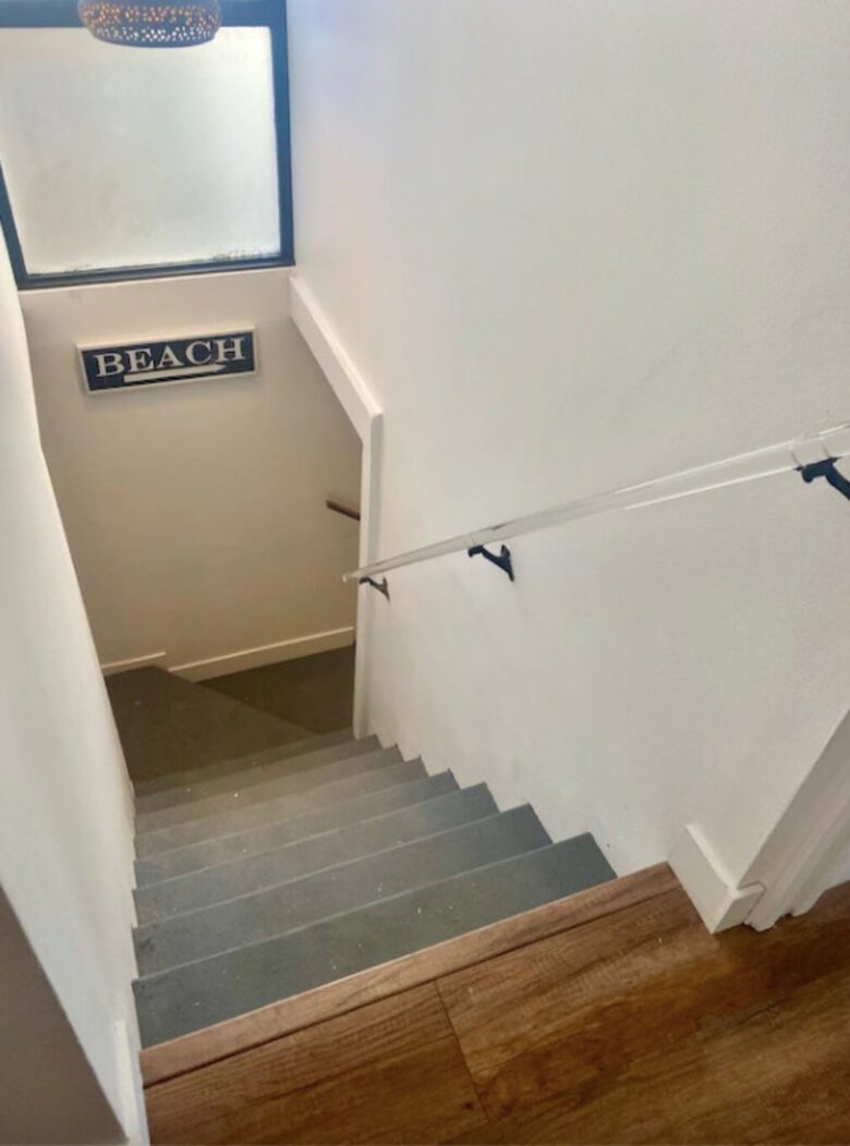 Home exchange in Avalon, CA, staircase to first level and second level