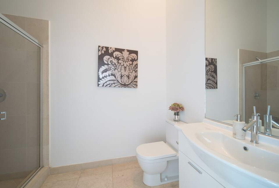 Home exchange in Miami FL, full guest bathroom with shower