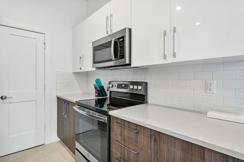 Kitchen with new appliances