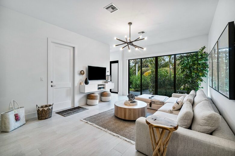 Living Room with Tropical View