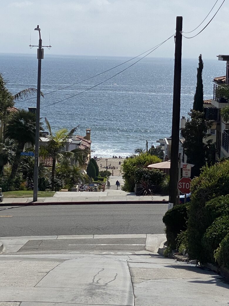 View to beach down 24th Street.