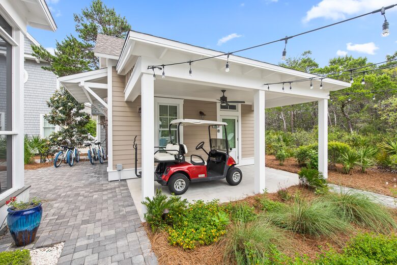 Home exchange in WaterSound FL with golf cart for guests