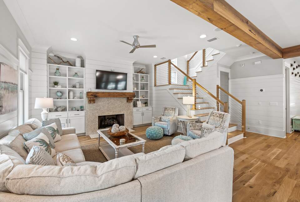 Home exchange in WaterSound FL, open floor plan living room