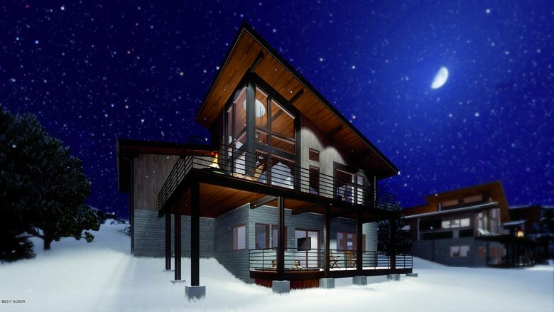 Home exchange in Fraser CO at night in the snow