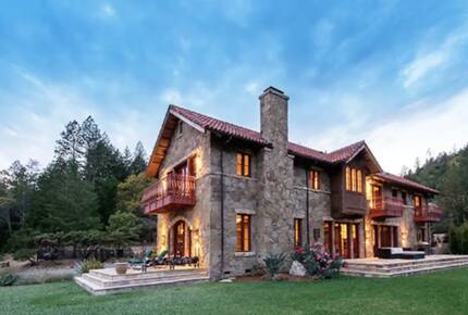 Home exchange in Calistoga CA with multiple private balconies