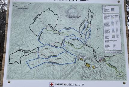 Home exchange in Jay Peak VT, map of Nordic trails